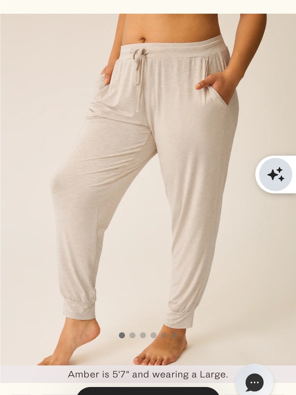 Kindred Bravely Ultralight Sleep & Lounge Jogger Oatmeal Heather size Large